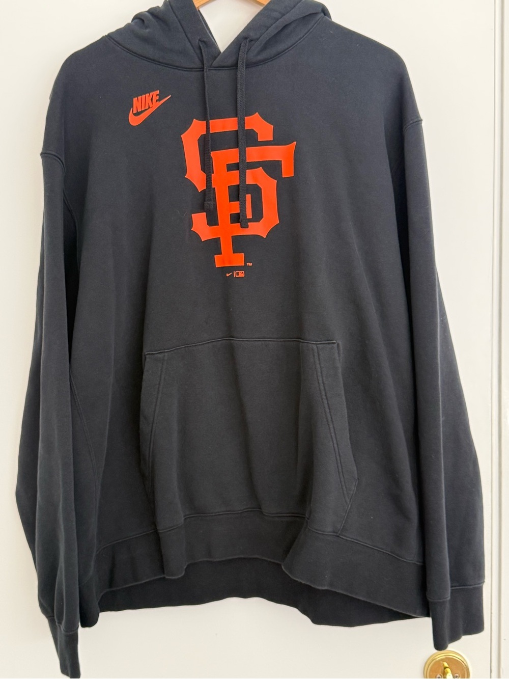 Nike Black Hoodie with Orange SF Emblem